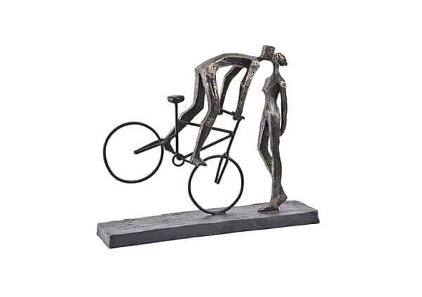 Kissing Couple On Bike Sculpture | Bed Sava