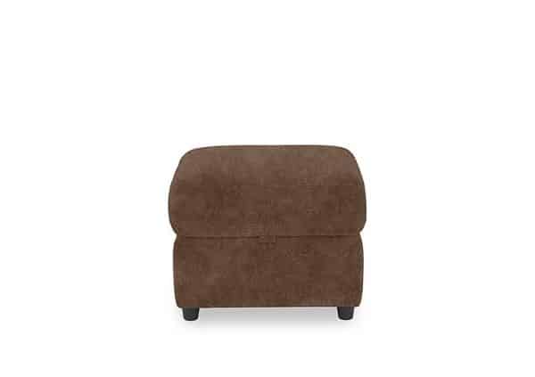 Dublin Fabric Storage Footstool  Classic Brown | Bed Sava