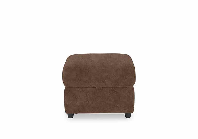Dublin Fabric Storage Footstool - Classic Brown