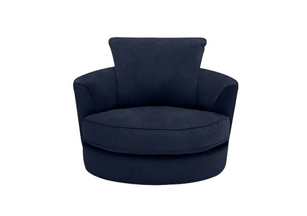 Cory Fabric Swivel Chair  Cosmo Navy | Bed Sava