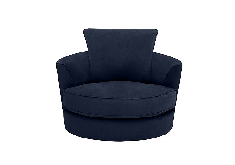 Cory Fabric Swivel Chair - Cosmo Navy