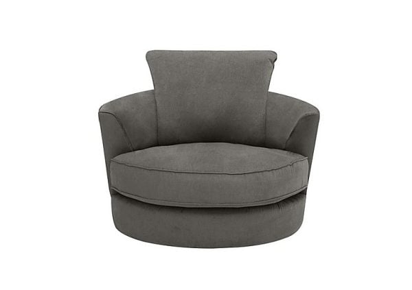 Cory Fabric Swivel Chair  Cosmo Pewter | Bed Sava