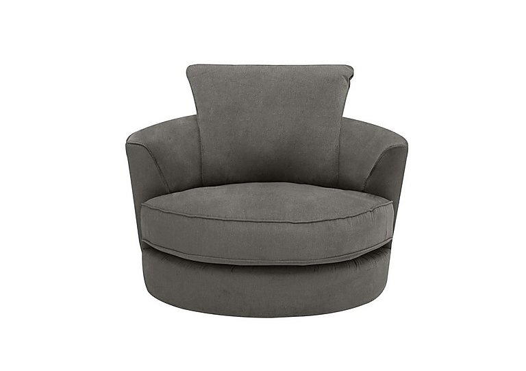 Cory Fabric Swivel Chair - Cosmo Pewter