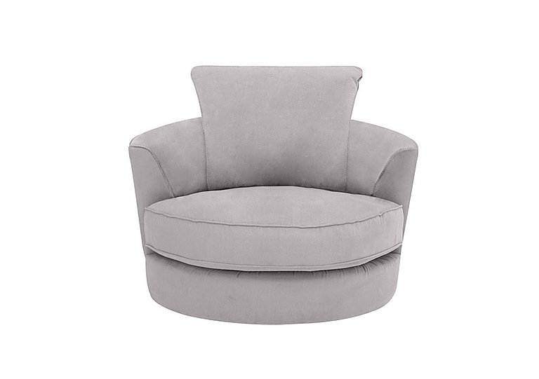 Cory Fabric Swivel Chair - Cosmo Silver