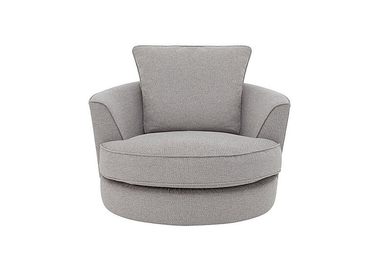 Cory Fabric Swivel Chair - Dallas Silver
