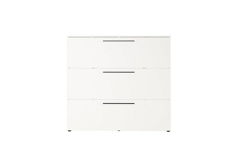 Avery Large 3 Door Shoe Cabinet - White