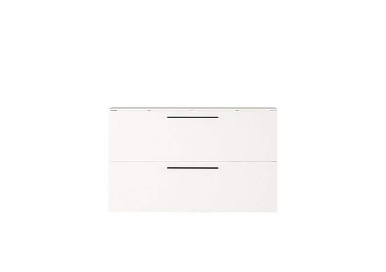 Avery Large 2 Door Shoe Cabinet - White