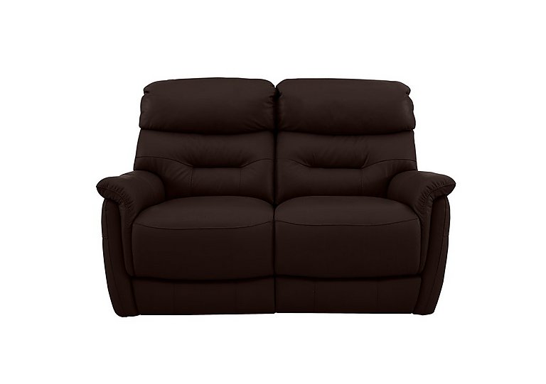 Chicago 2 Seater Leather Battery Recliner Sofa - Teak