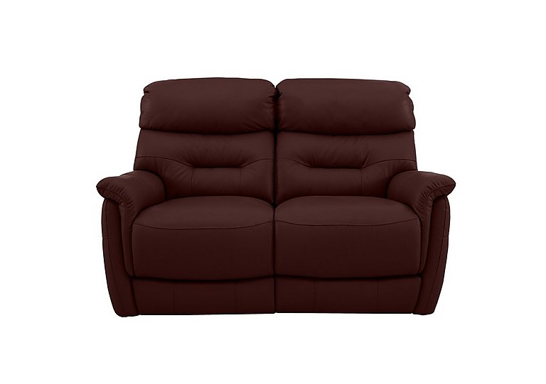 Chicago 2 Seater Leather Sofa - Burgundy