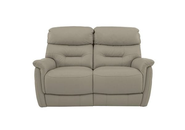 Chicago 2 Seater BV Leather Battery Recliner Sofa  BV Taupe | Bed Sava