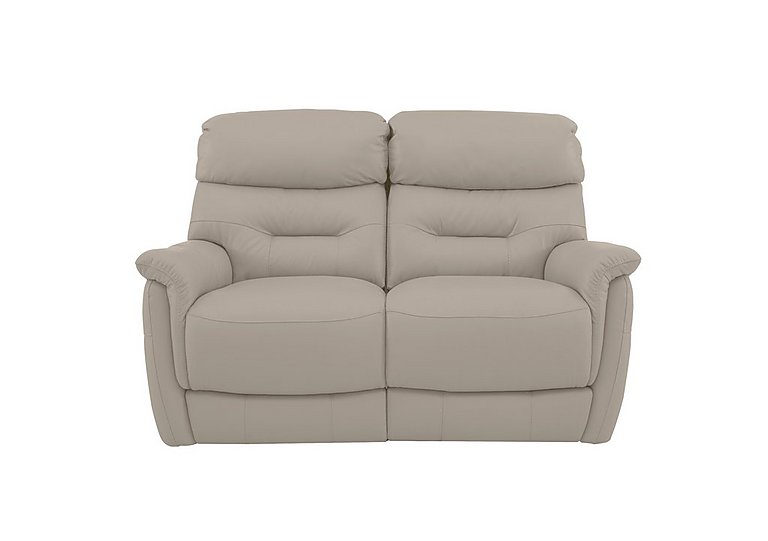 Chicago 2 Seater BV Leather Battery Recliner Sofa - Silver Grey