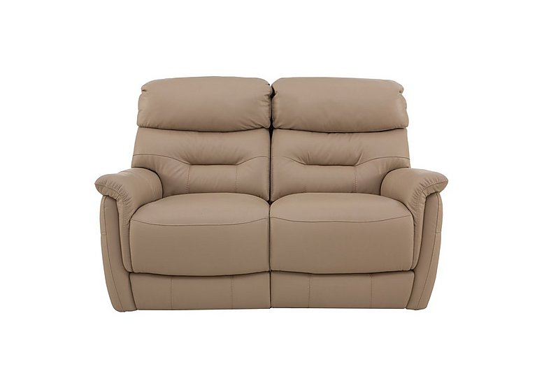 Chicago 2 Seater BV Leather Battery Recliner Sofa - BV Pebble