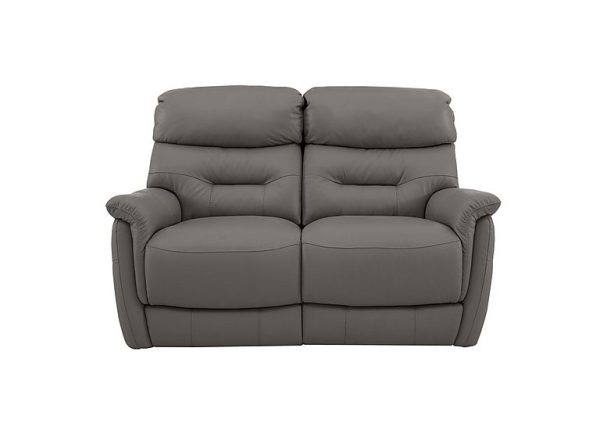 Chicago 2 Seater HW Leather Sofa  Elephant | Bed Sava