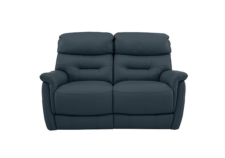 Chicago 2 Seater HW Leather Sofa - Ocean Blue