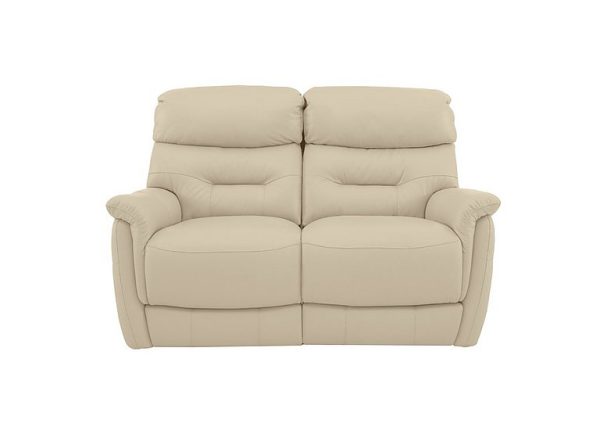 Chicago 2 Seater NC Leather Power Recliner Sofa  NC Bisque | Bed Sava