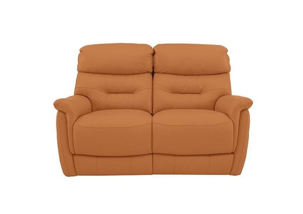 Chicago 2 Seater NC Leather Power Recliner Sofa  NC Honey Yellow | Bed Sava