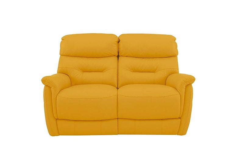 Chicago 2 Seater NC Leather Battery Recliner Sofa - Sunflower