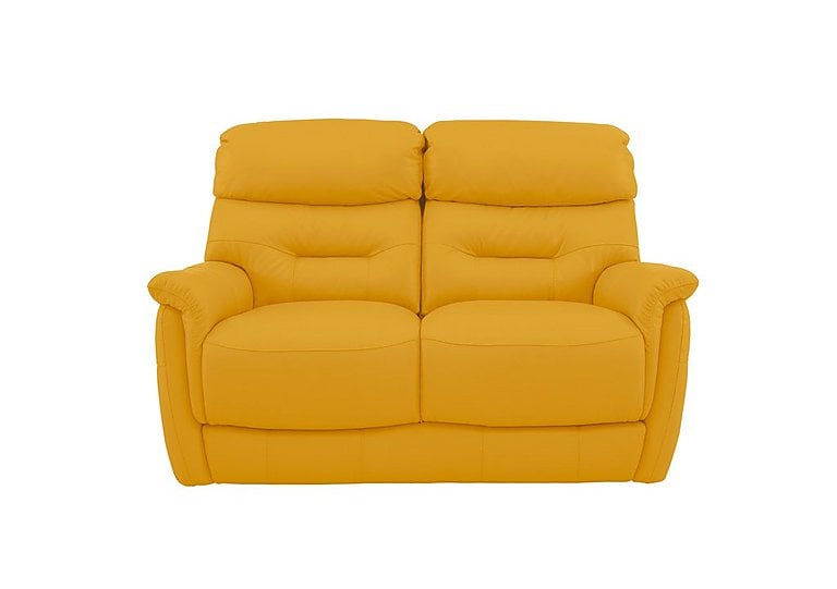 Chicago 2 Seater NC Leather Sofa - Sunflower