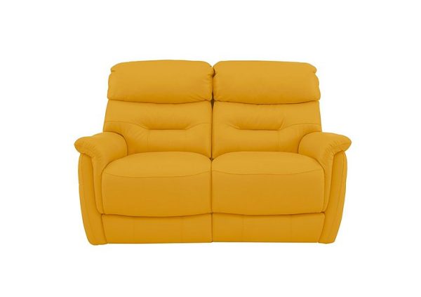 Chicago 2 Seater NC Leather Power Recliner Sofa  Sunflower | Bed Sava