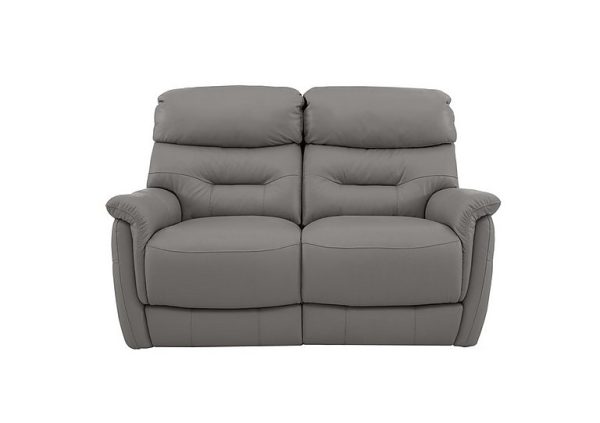 Chicago 2 Seater NC Leather Power Recliner Sofa  Sleet | Bed Sava