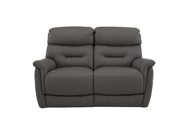 Chicago 2 Seater NC Leather Sofa  Charcoal Grey | Bed Sava