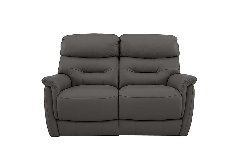 Chicago 2 Seater NC Leather Power Recliner Sofa - Charcoal Grey