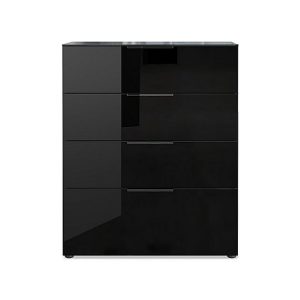 Clio 4 Drawer Chest  Black | Bed Sava