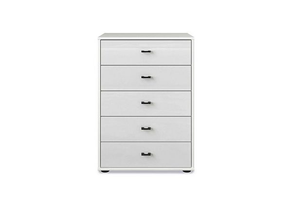 Wiemann  Dallas 60cm 5 Drawer Glass Chest | Bed Sava