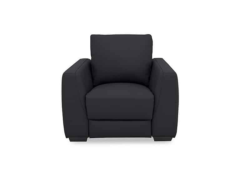 Dinky Leather Chair - Lavender Grey