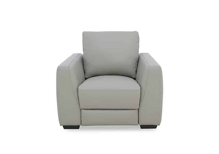 Dinky Leather Chair - Lead Grey