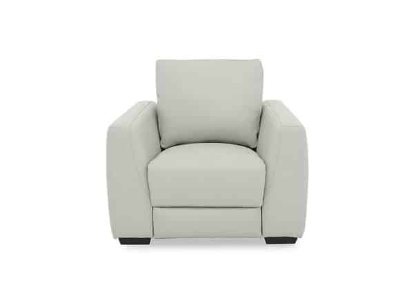 Dinky Leather Chair  Light Grey | Bed Sava