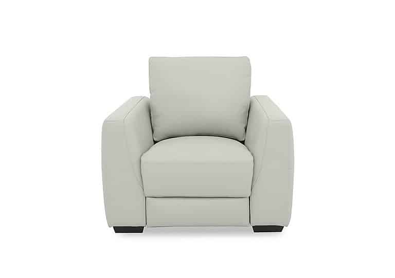 Dinky Leather Chair - Light Grey