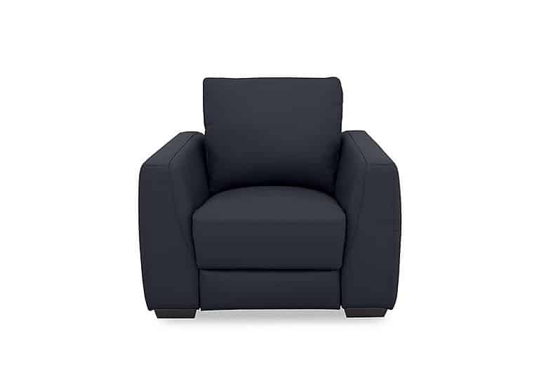 Dinky Leather Chair - Navy