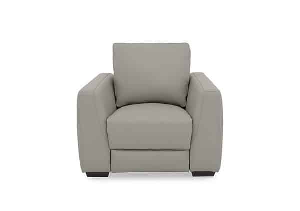 Dinky Leather Chair  New Grey | Bed Sava