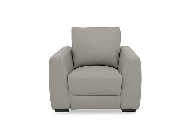 Dinky Leather Chair - New Grey