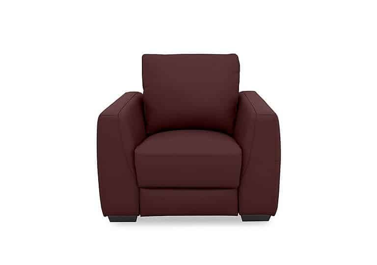Dinky Leather Chair - Ruby