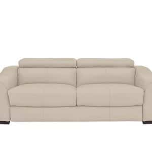World of Leather  Elixir 3 Seater BV Leather Sofa Bed  Dapple Grey | Bed Sava