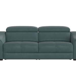 World of Leather  Elixir 3 Seater BV Leather Sofa Bed  BV Lake Green | Bed Sava