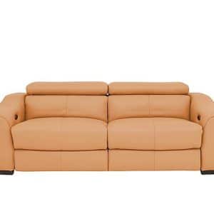 World of Leather  Elixir 3 Seater BV Leather Sofa Bed  BV Honey Yellow | Bed Sava