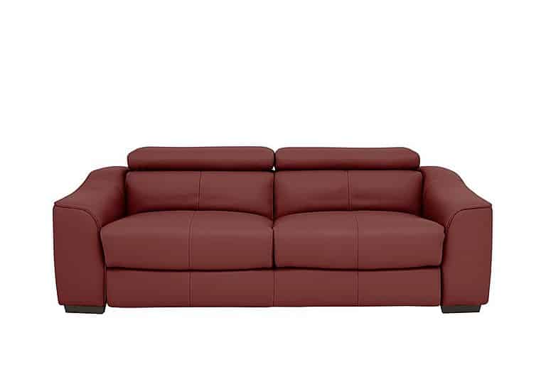 World of Leather - Elixir 3 Seater BV Leather Sofa Bed - BV Deep Red
