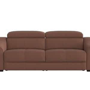 World of Leather  Elixir 3 Seater Fabric Sofa Bed  Hazelnut | Bed Sava
