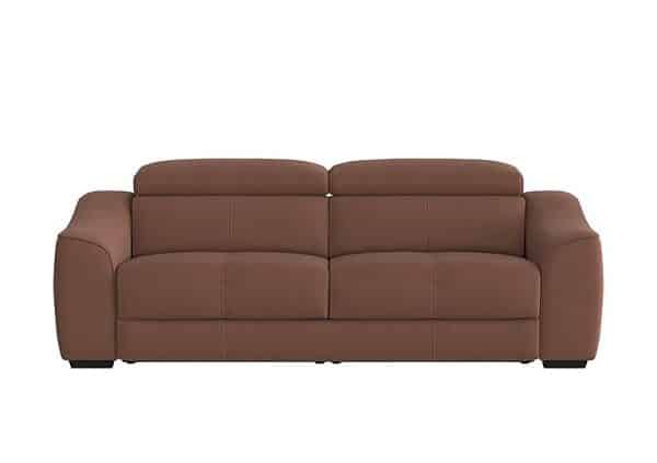 World of Leather  Elixir 3 Seater Fabric Sofa Bed  Hazelnut | Bed Sava