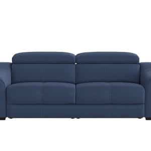 World of Leather  Elixir 3 Seater Fabric Sofa Bed  Blue | Bed Sava