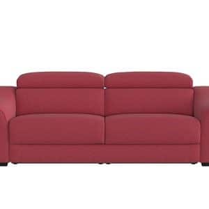 World of Leather  Elixir 3 Seater Fabric Sofa Bed  Red | Bed Sava