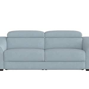 World of Leather  Elixir 3 Seater Fabric Sofa Bed  Baby Blue | Bed Sava