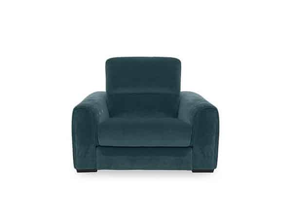 Flex Fabric Power Recliner Armchair with Storage Arms  Peacock | Bed Sava