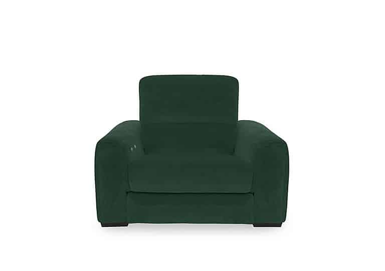 Flex Fabric Power Recliner Armchair with Storage Arms  Emerald Green | Bed Sava