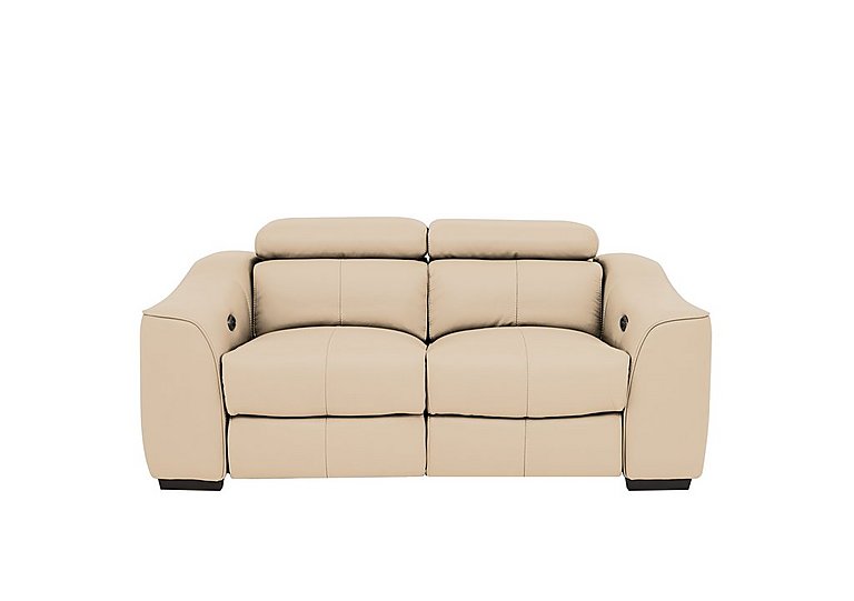 World of Leather - Elixir 2 Seater BV Leather Sofa with Power Recliner - BV Bisque