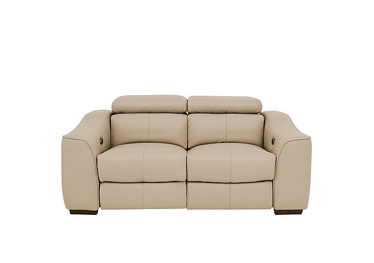 World of Leather - Elixir 2 Seater BV Leather Sofa with Power Recliner - BV Pebble