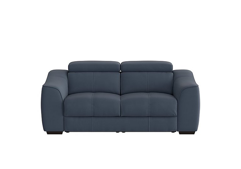 World of Leather - Elixir 2 Seater HW Leather Sofa With Manual Recliner - Ocean Blue